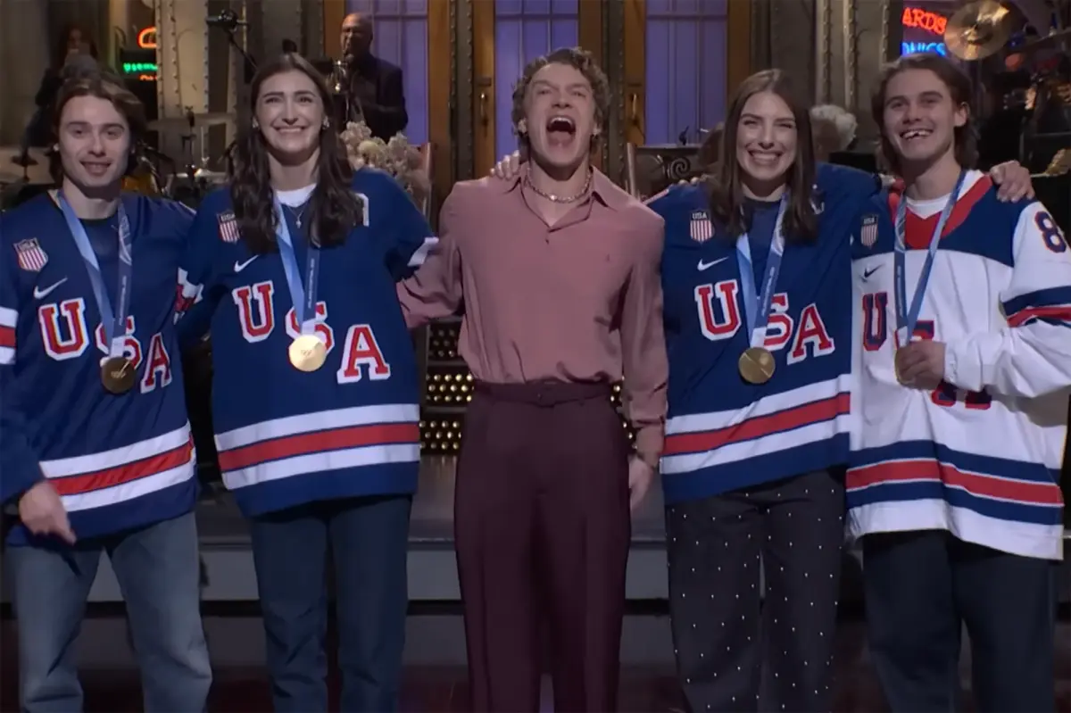 Team USA hockey stars address controversy during Connor Storrie’s ‘SNL’ debut with savage joke