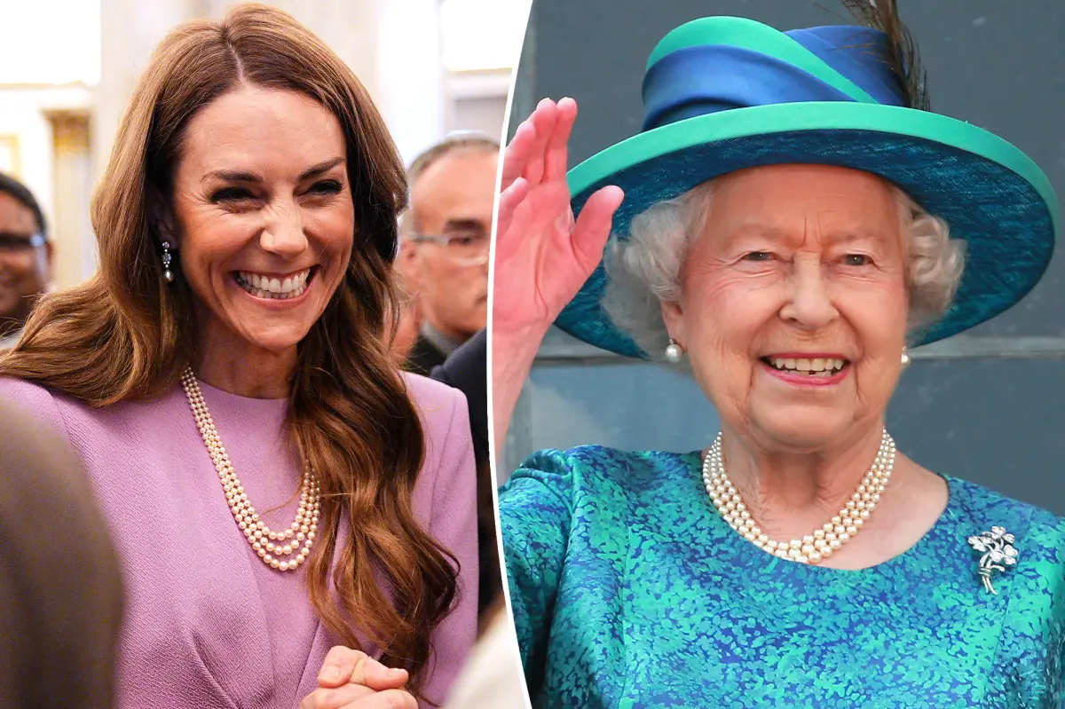 Kate Middleton wears Queen Elizabeth’s pearls for 100th birthday