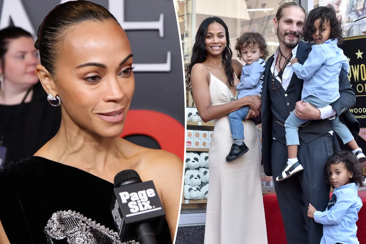 Zoe Saldaña on raising 3 sons: ‘Men are delicate flowers’