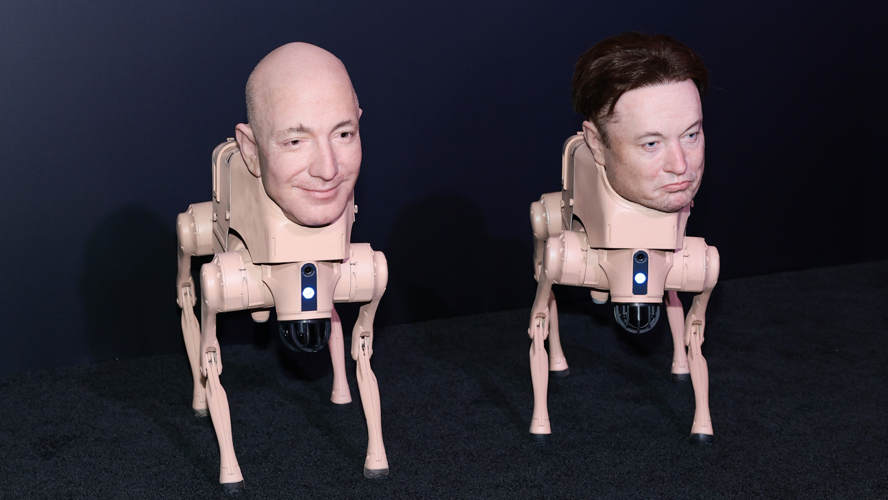 Musk, Bezos and Zuckerberg Robot Dogs Shown in Berlin Museum