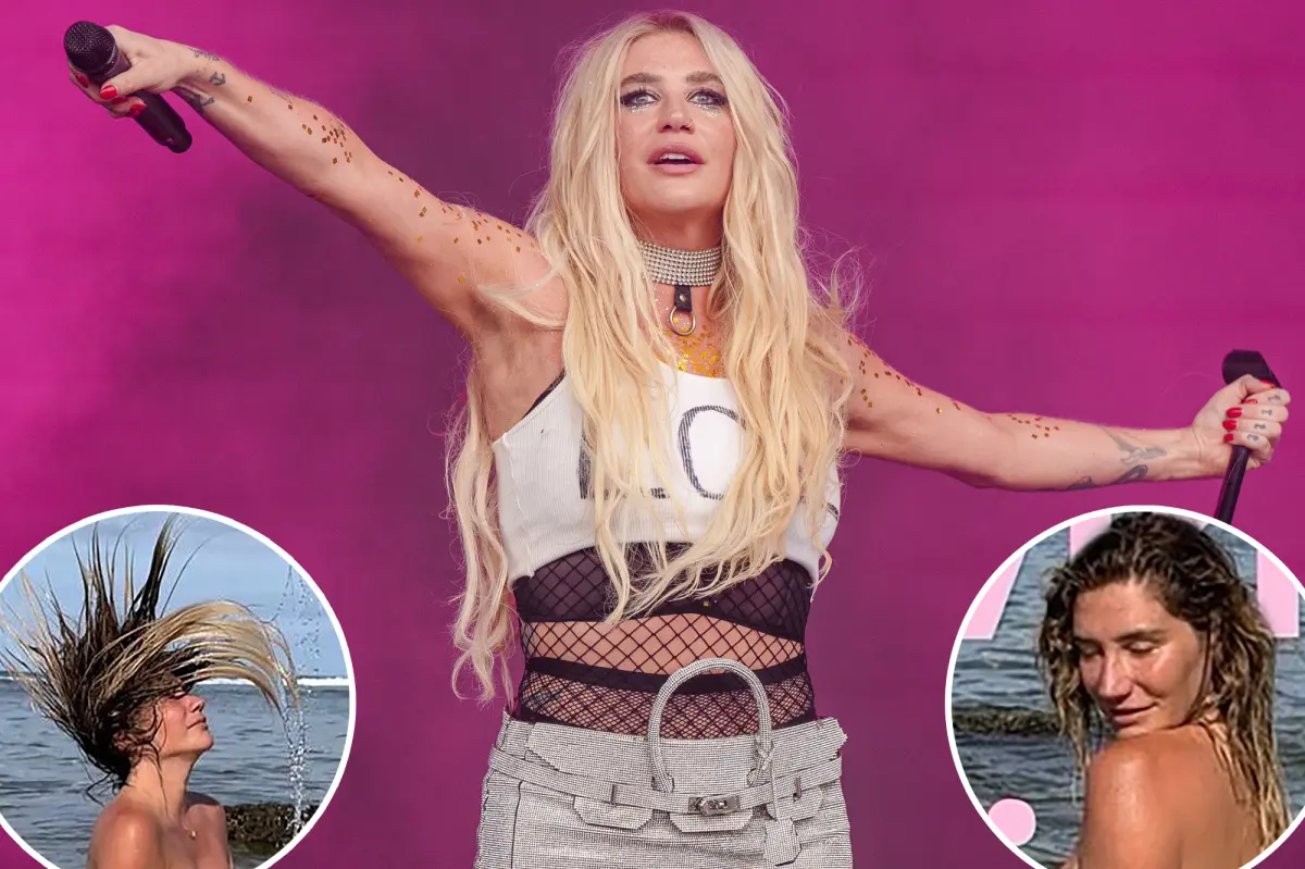 Kesha ditches clothes to celebrate Earth Day in the ocean