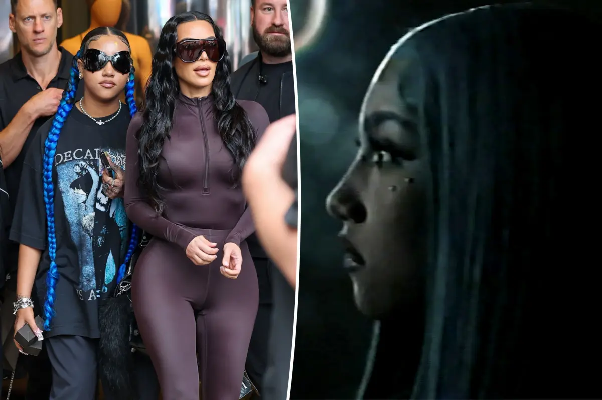 Kim Kardashian’s daughter North West debuts under-eye piercings