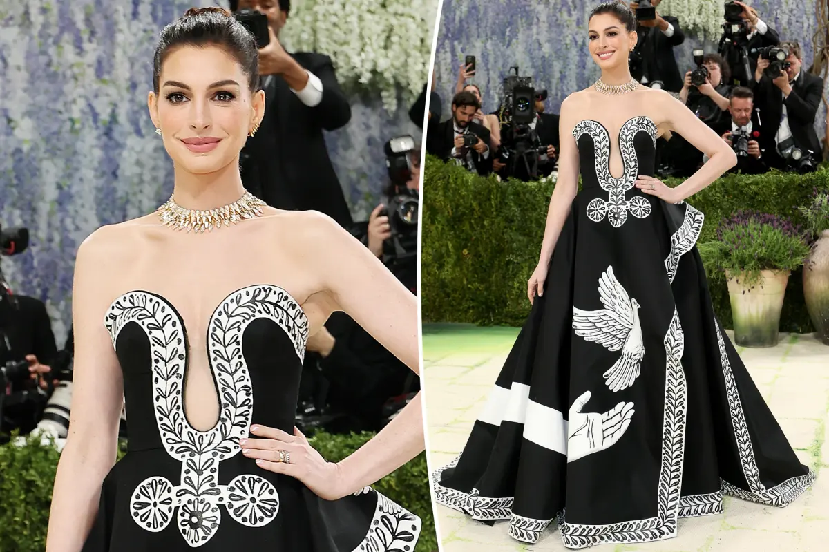 Anne Hathaway gets poetic on Met Gala 2026 red carpet