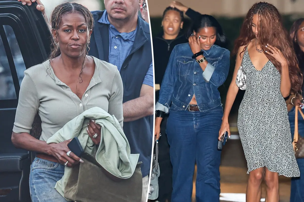 Michelle Obama and daughters have rare outing at celeb hot spot