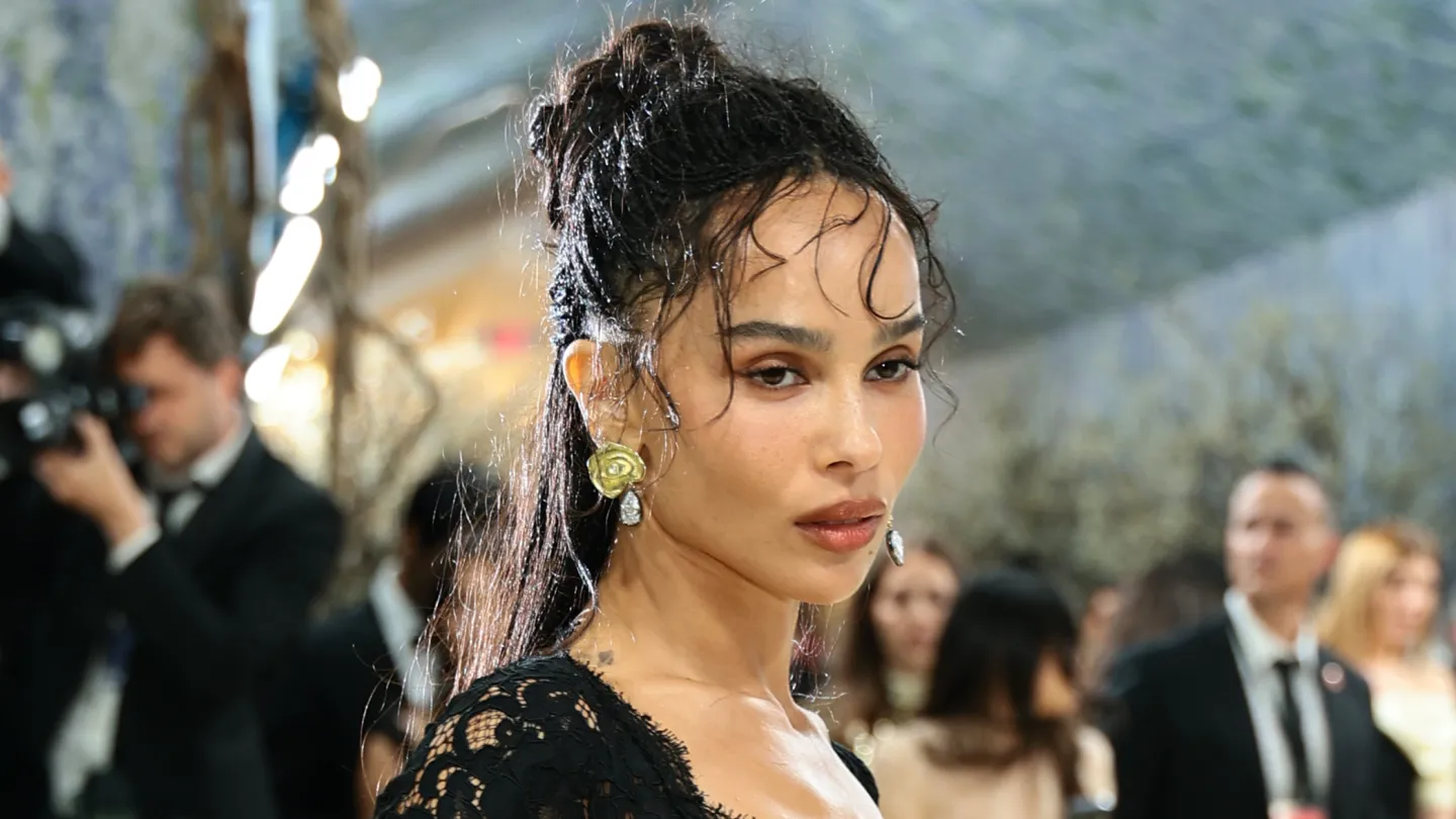 Zoe Kravitz Steps Out in Sheer Gown Sans Harry Styles