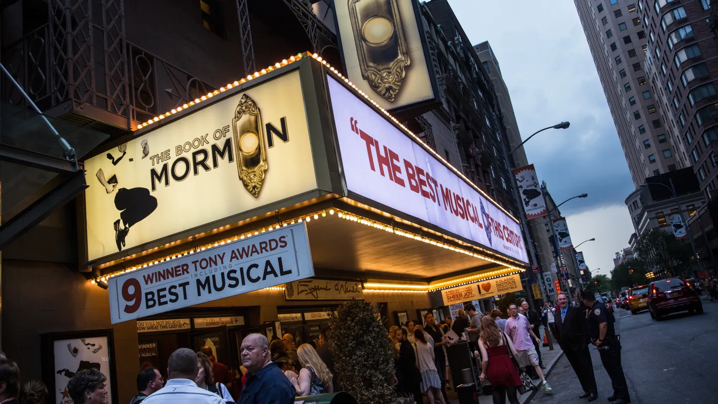 Broadway’s ‘Book Of Mormon’ Theater Catches Fire