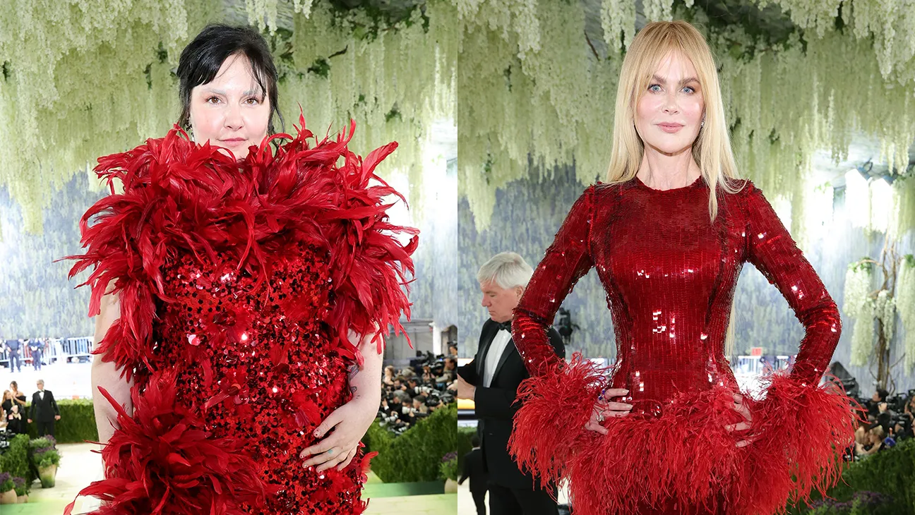 Lena Dunham, Nicole Kidman Match in Red Sequins