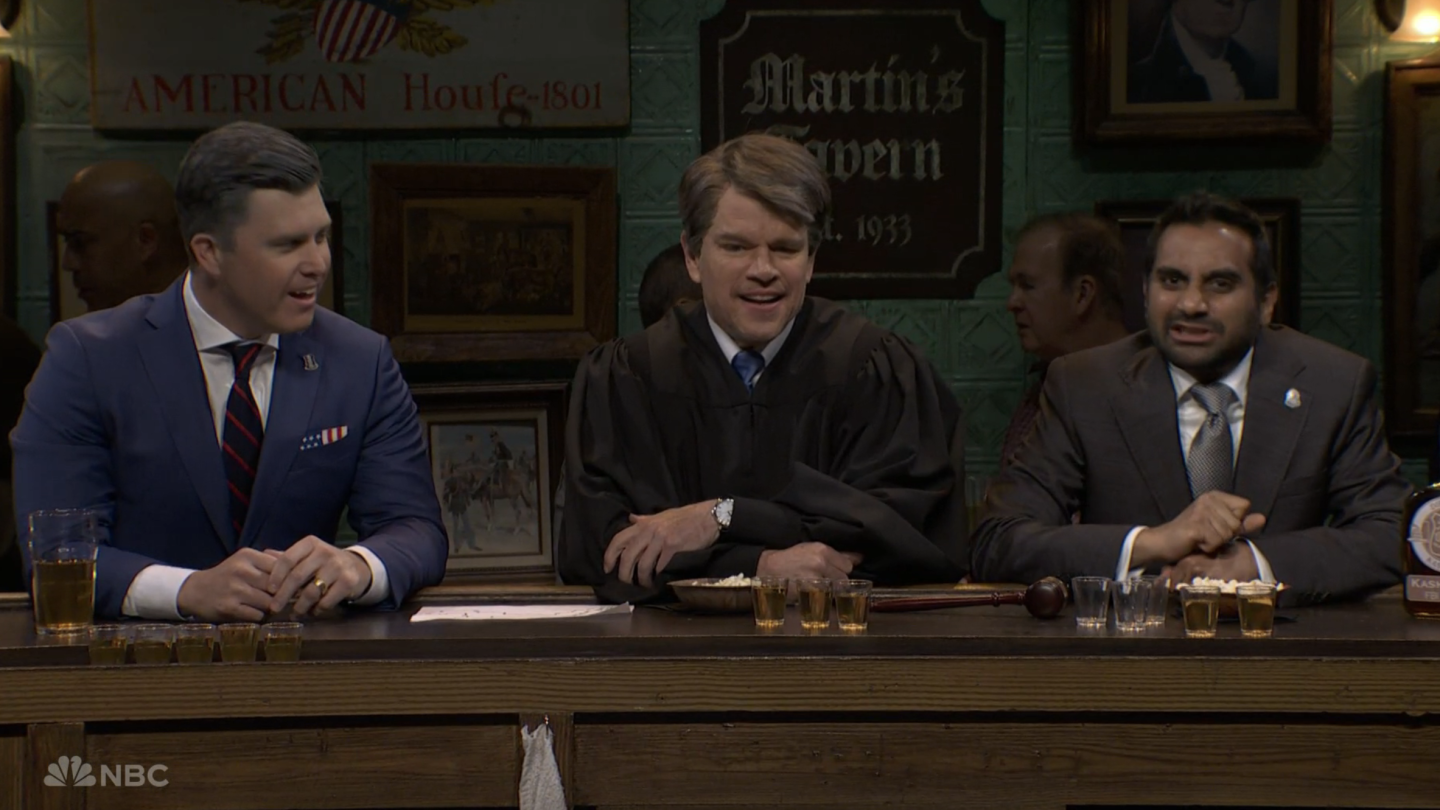 Matt Damon, Aziz Ansari Lead ‘SNL’ Cold Open as Trump Officials